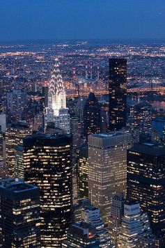 Los rascacielos de la ciudad de Nueva York. Vía Pinterest.