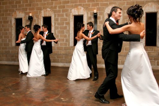 A Bride and Groom opening the dance floor